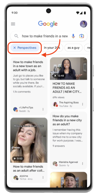 Expanding Search Horizons With ‘Perspectives’