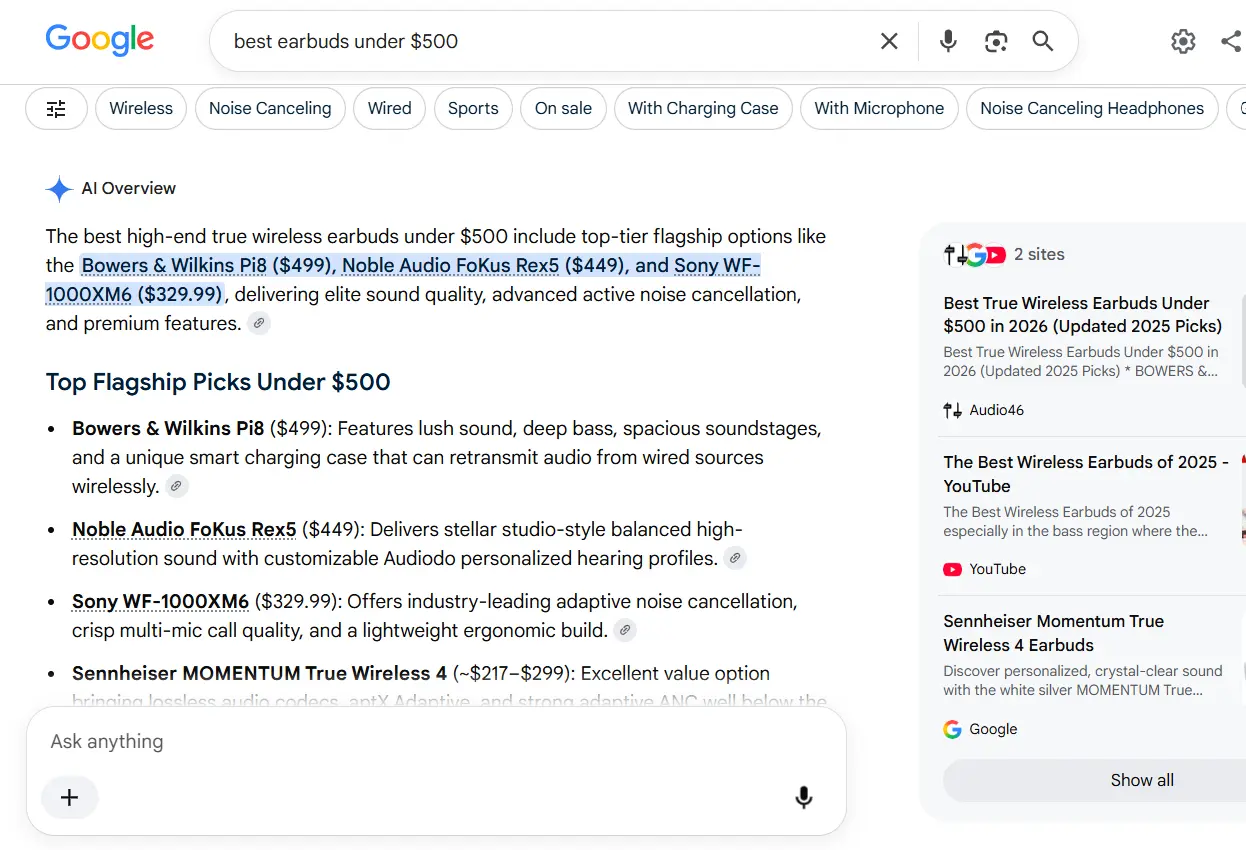 AI Overviews in Google Search