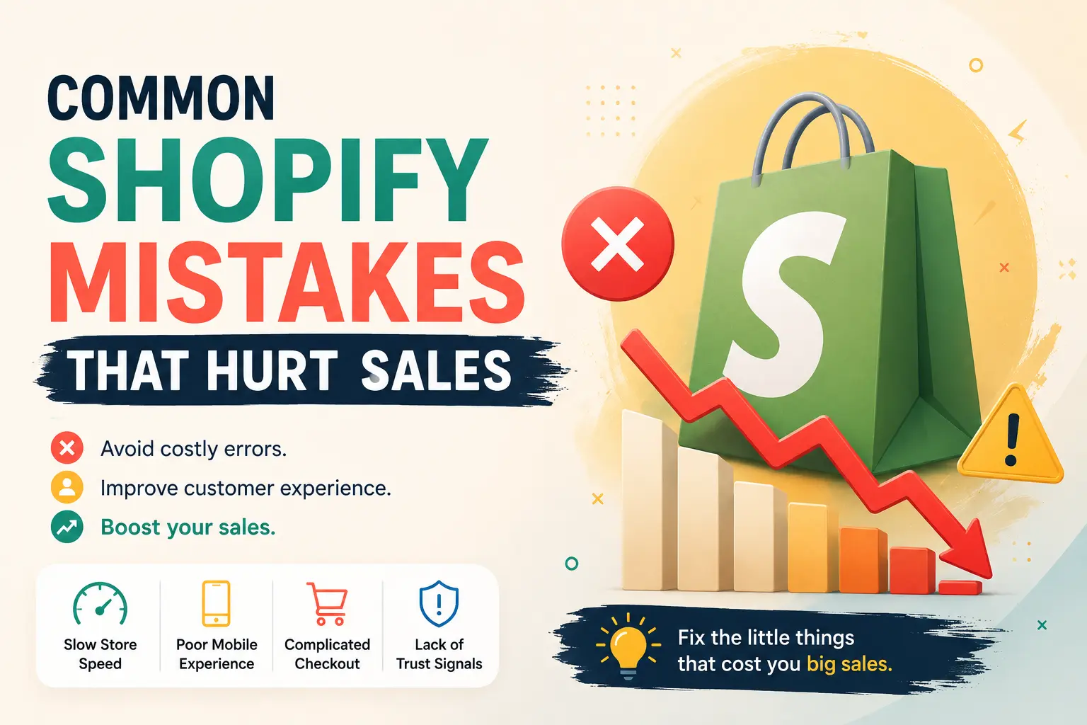 Common Shopify mistakes that hurt sales