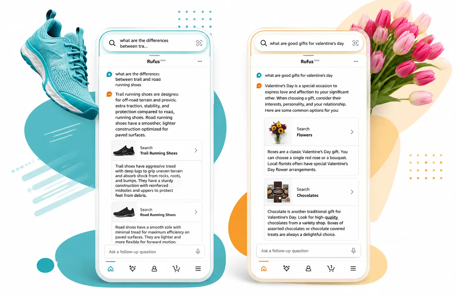 AI shopping assistant product recommendations on mobile