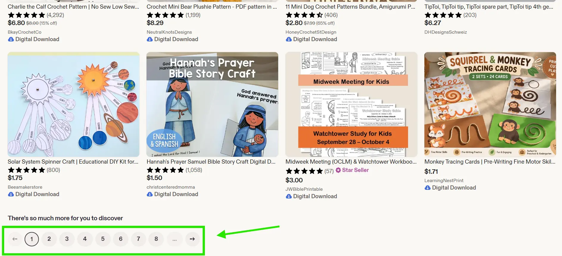 Ecommerce category page pagination