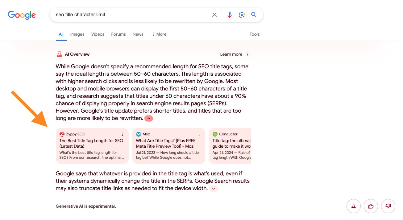 SEO title character limit