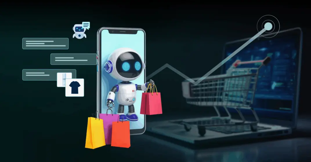 AI shopping assistant concept illustration