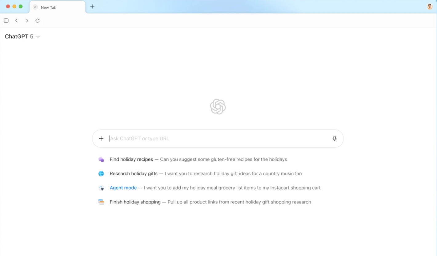 ChatGPT Atlas with browser memories feature