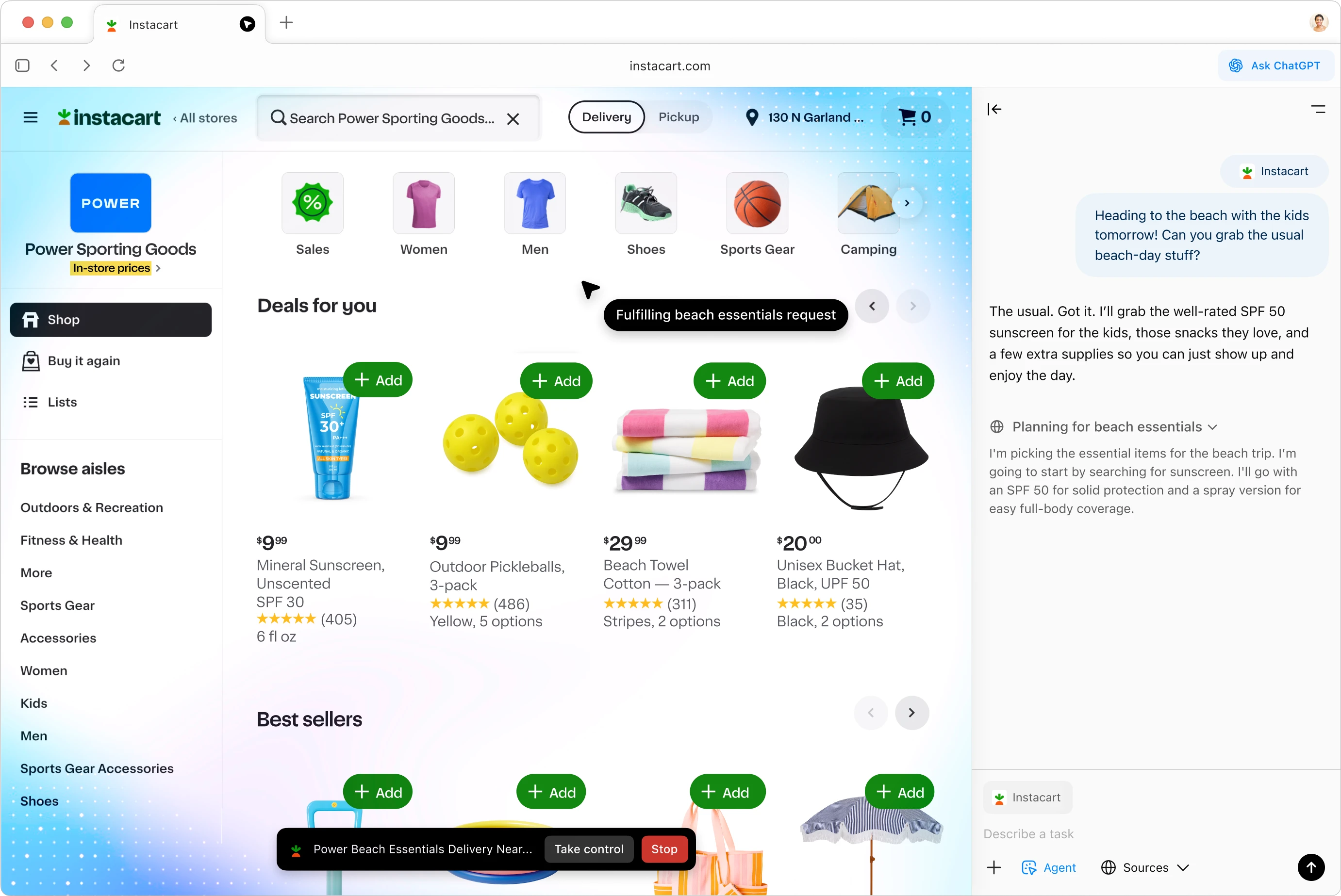Agency mode of ChatGPT Atlas
