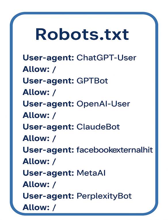 Allow AI bots to access your web pages.