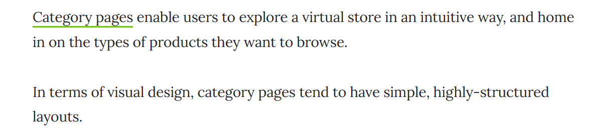Category Page Optimization
