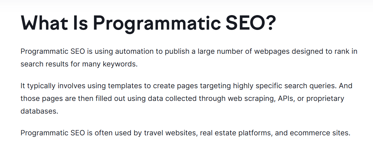 Use Programmatic SEO