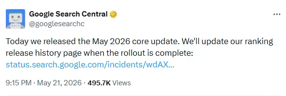 May 2026 Core Update