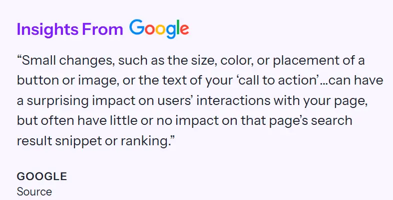 Google guidance on SEO and user experience