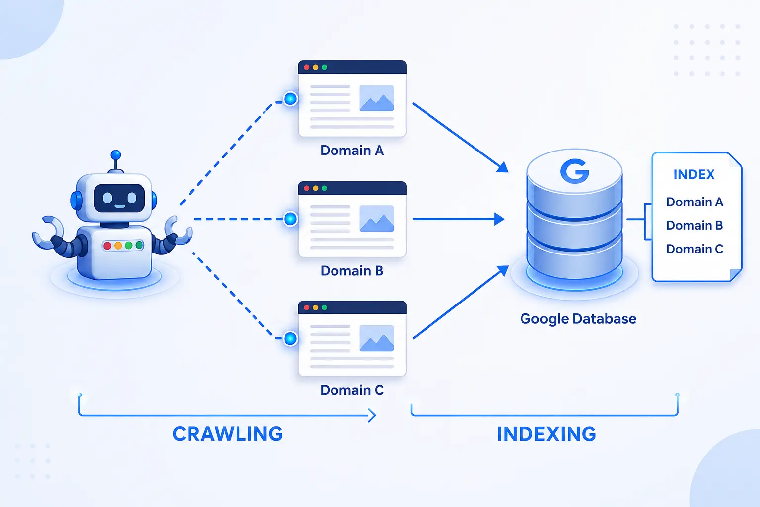 Google search crawling and indexing process