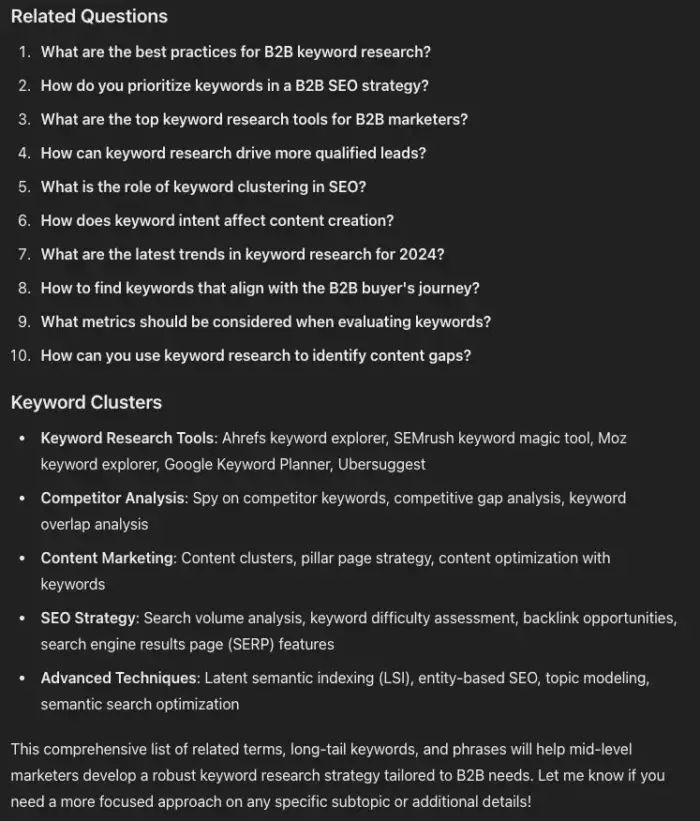 Find the Right Question-Based Keywords
