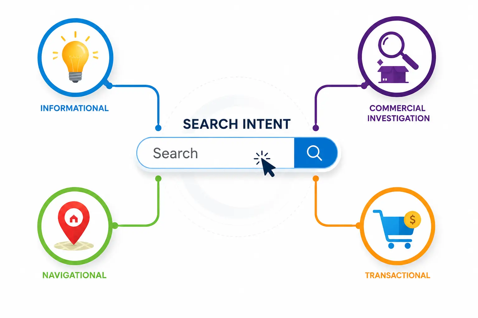 Search intent types diagram