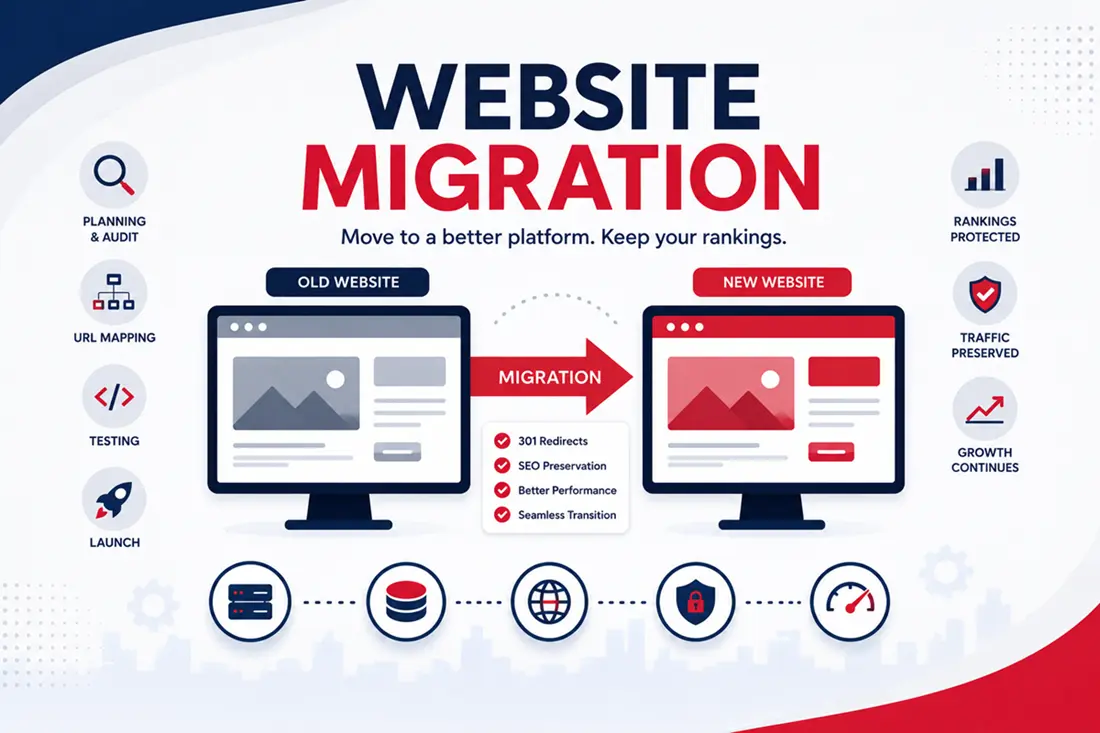 SEO website migration with redirects and URL mapping